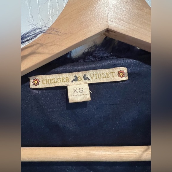 Chelsea & Violet blue shag vest size XS - Picture 3 of 4